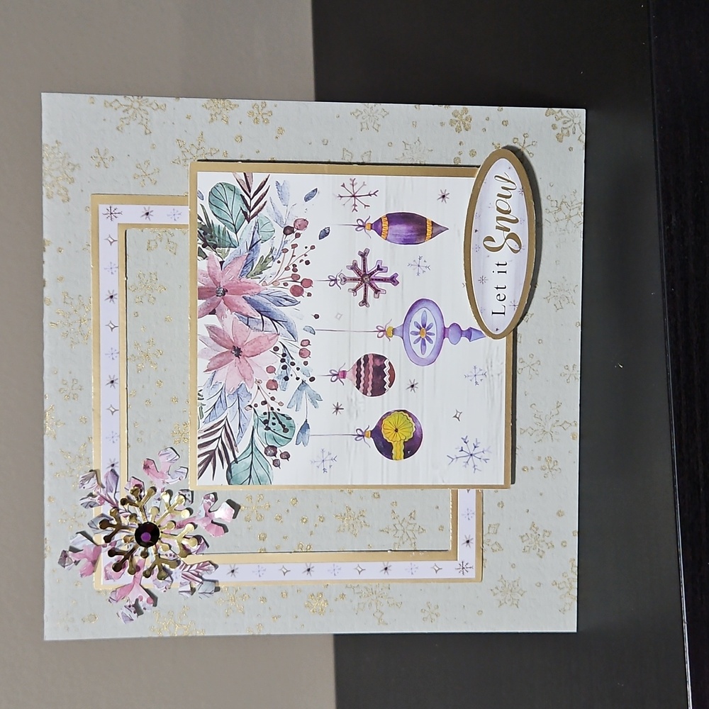 Handmade Christmas Card "Let it Snow"